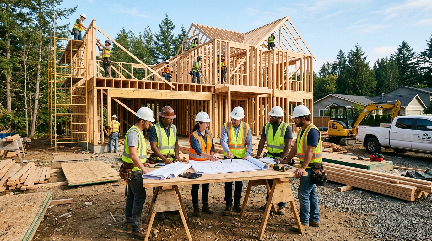 Chris Cumbo Construction Advisory Team on Active Residential Jobsite