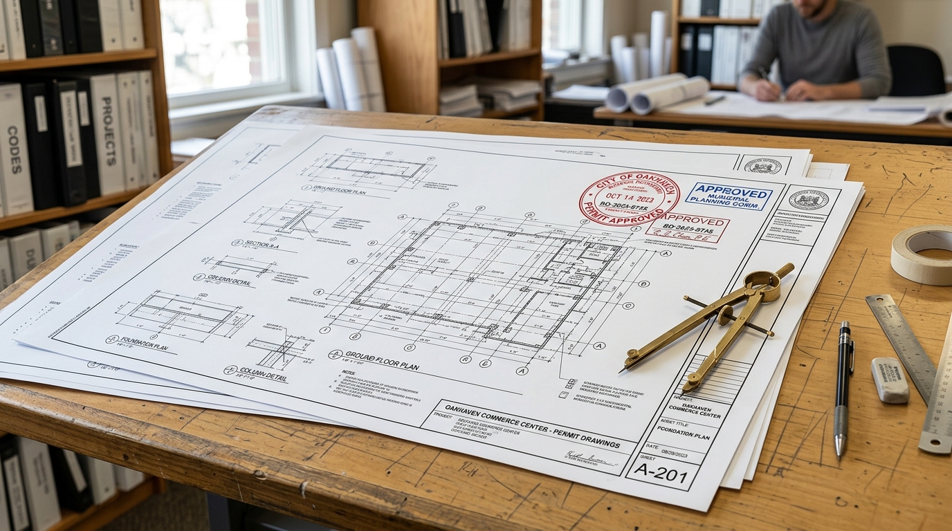 Building Permit Architectural Blueprints and Approvals