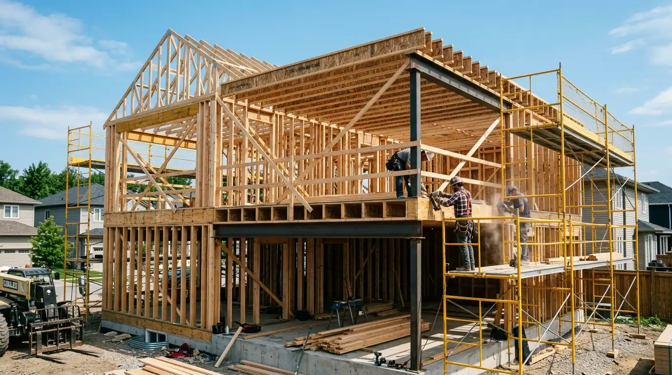 Second Storey Addition Framing and Load-Bearing Trusses